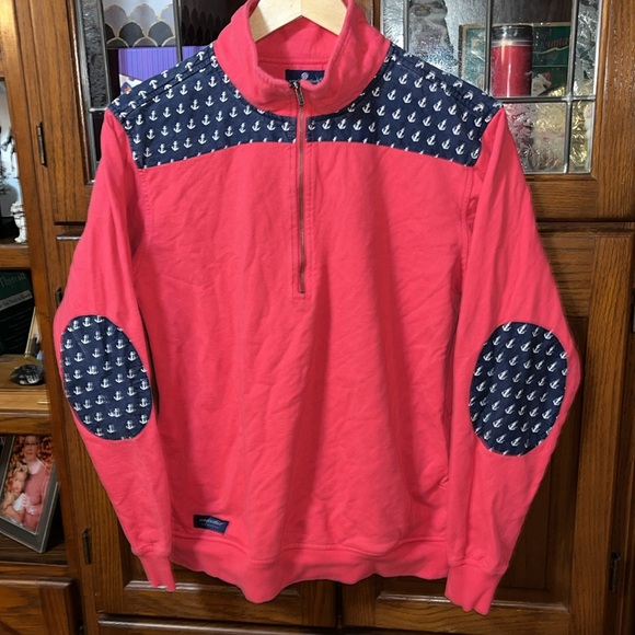 Simply Southern Collection Red Anchor Pattern zip sweatshirt Size XS - Picture 2 of 13
